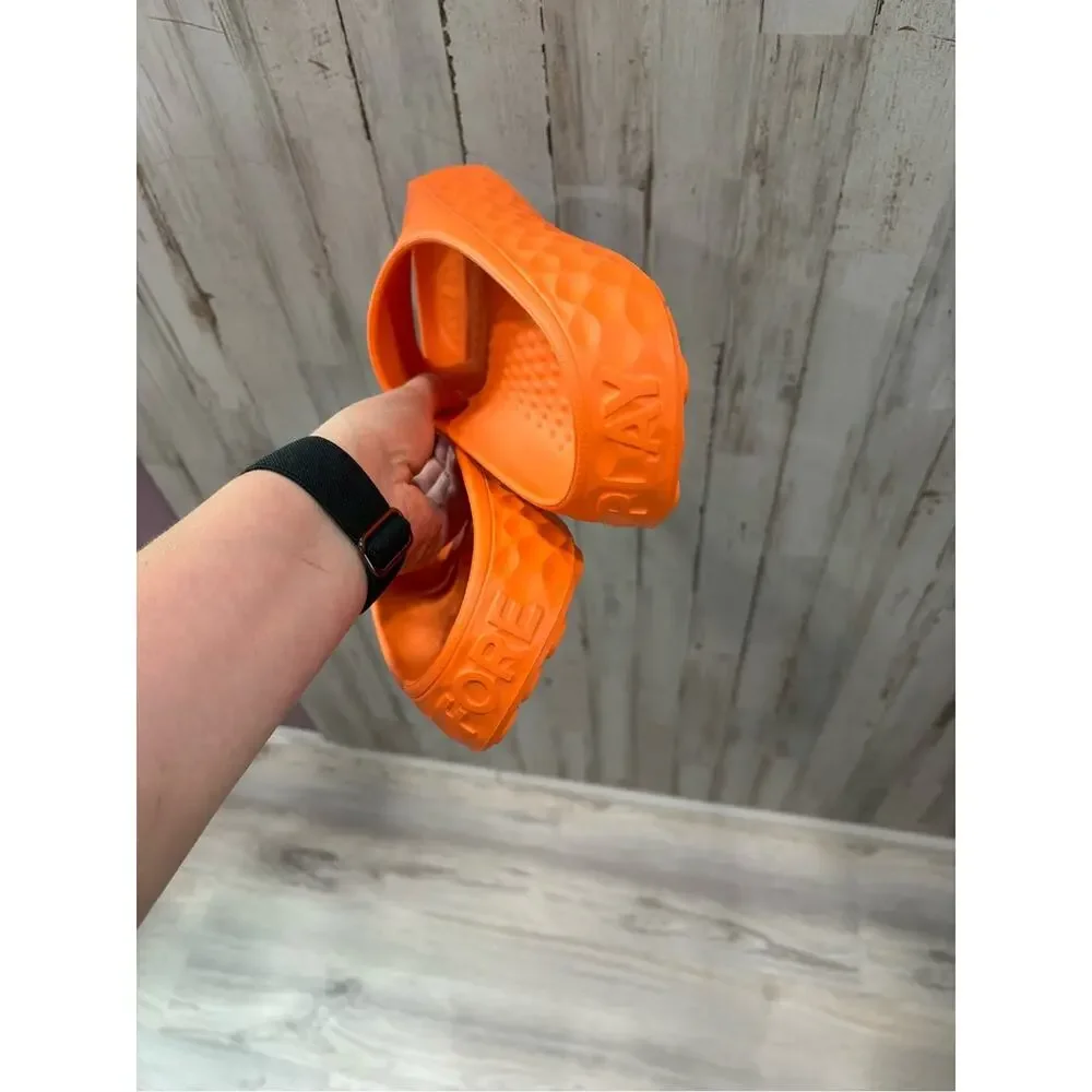 G/Fore G/Slide Street Show Orange Slide Sandal Men’s Size 11 Golf Rubber Comfort
